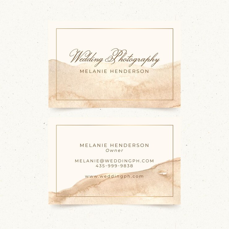 Free Vector watercolor hand drawn business cards