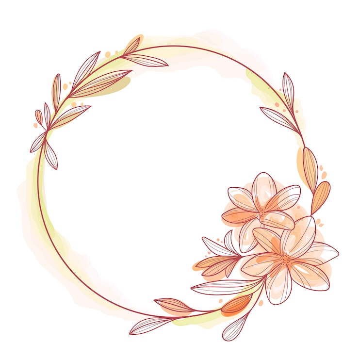 Free Vector watercolor hand drawn flowers frame