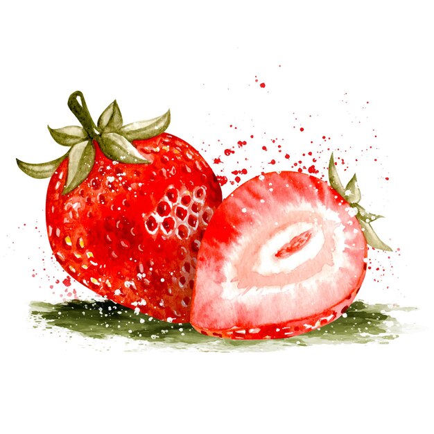 果物の水彩画のイラスト 無料のベクター