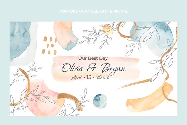 水彩手描きの結婚式のYouTubeチャンネル