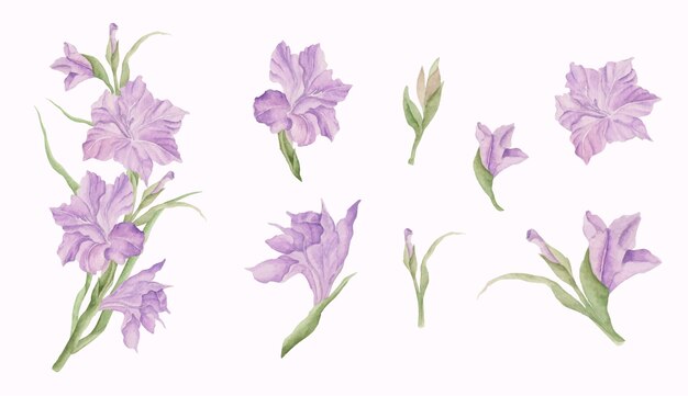 水彩手描きの花の花束のデザイン