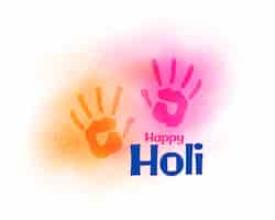 Free vector watercolor hands splash for holi festival