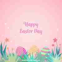 Free vector watercolor happy easter day background