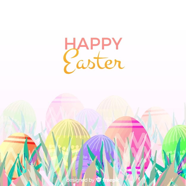 Free vector watercolor happy easter day background