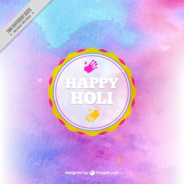 Watercolor happy holi background