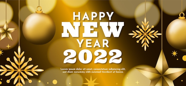 Акварель с новым годом 2022 горизонтальный баннер