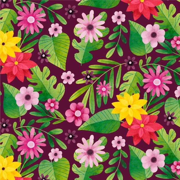 Бесплатное векторное изображение Дизайн акварельной гавайской рубашки