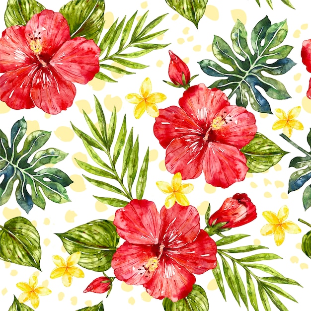 Watercolor hawaiian shirt pattern design