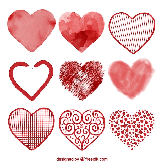 Download Free Watercolor Heart Collection Svg Dxf Eps Png Logo Svg File Free Download