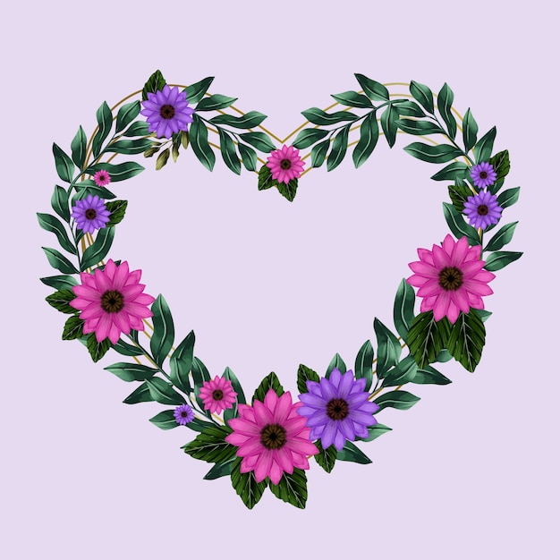 Free vector watercolor hearts frame design