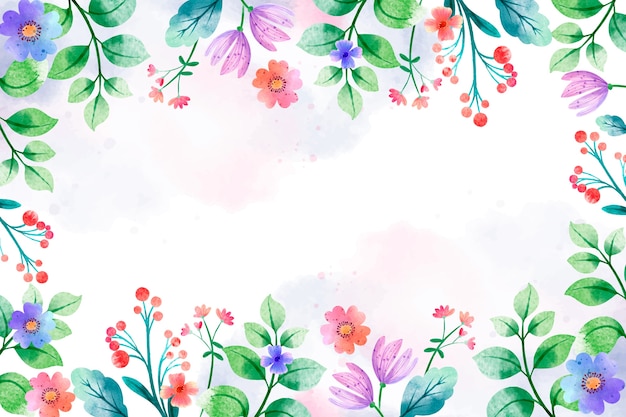 Watercolor hello may background and banner