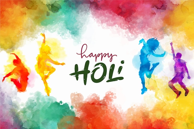 Free vector watercolor holi background