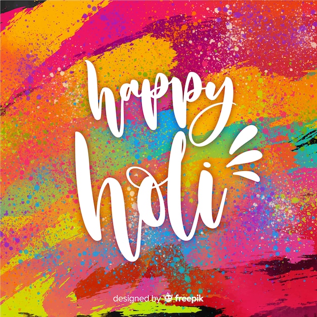 Free vector watercolor holi festival background