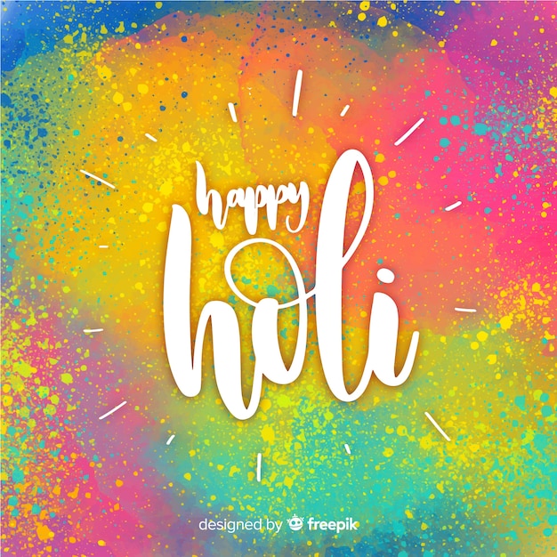 Free vector watercolor holi festival background