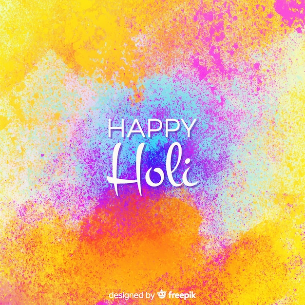 Watercolor holi festival background