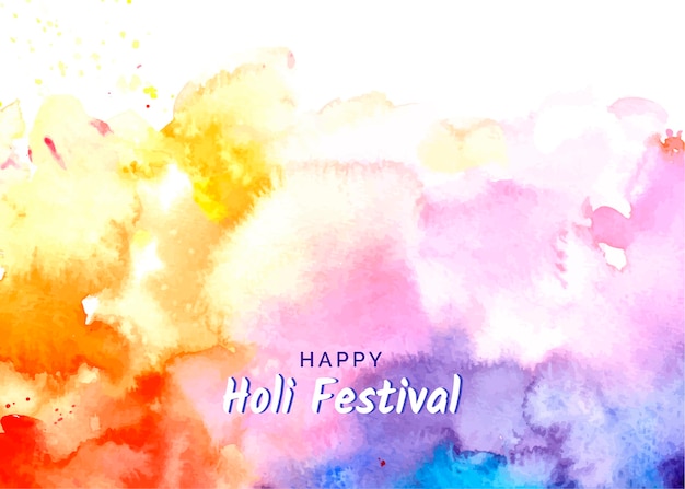 Free vector watercolor holi festival background