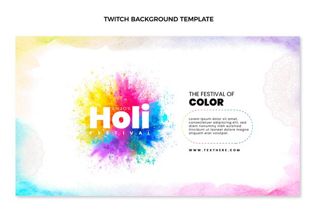 Watercolor holi twitch background