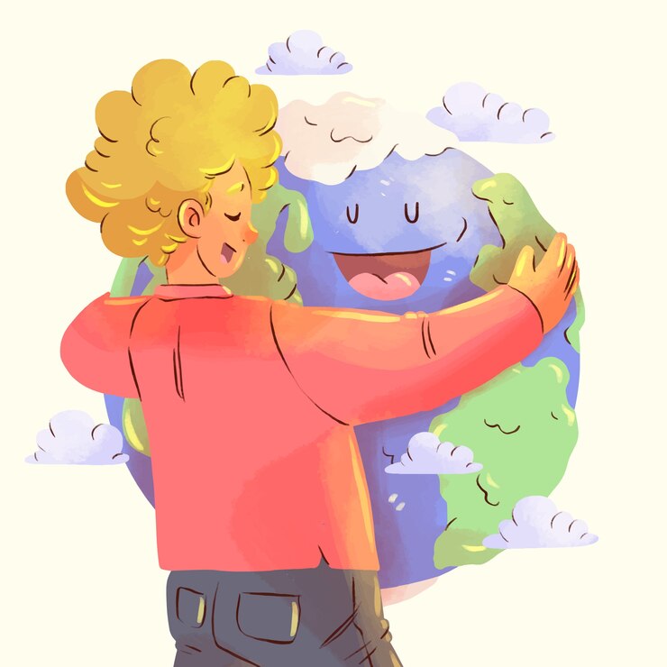 Free Vector watercolor illustration for earth day celebration