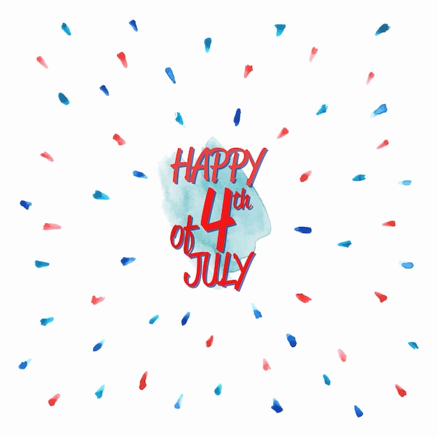 Free vector watercolor independence day design