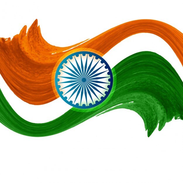 Free Vector watercolor indian flag design