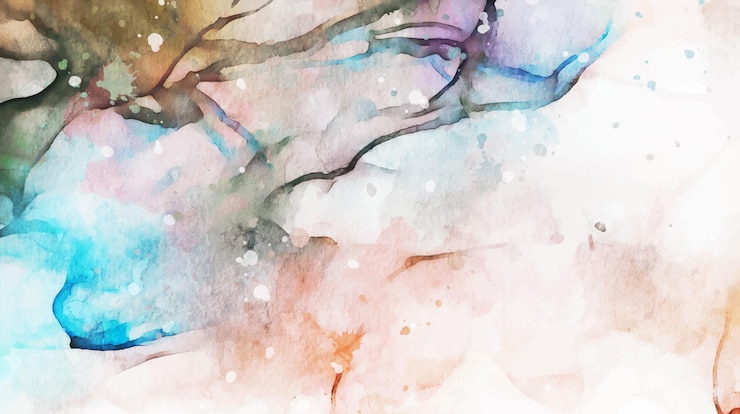 Free Vector watercolor ink paint stains background
