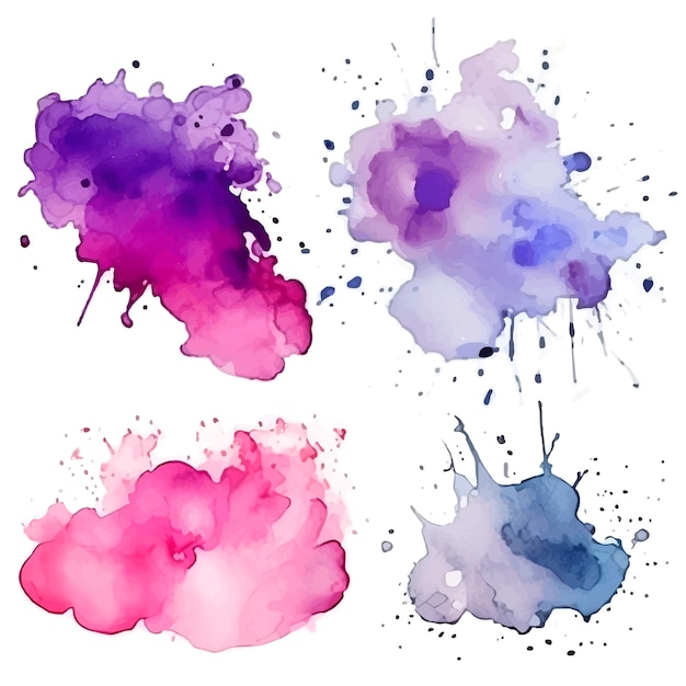 Watercolor ink splash element