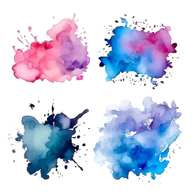 Watercolor ink splash element