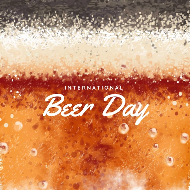 Free Vector watercolor international beer day