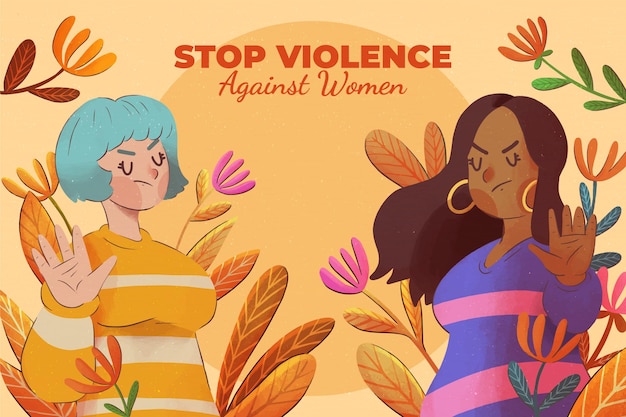 Watercolor international day for the elimination of violence against women background