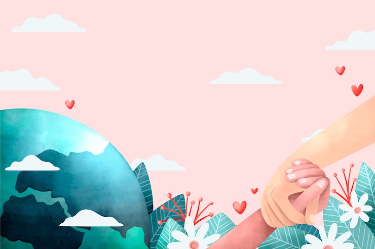 無料Vector 水彩国際人間連帯デーの背景