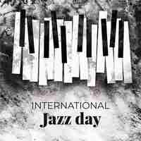 Vettore gratuito concetto di giornata jazz internazionale dell'acquerello