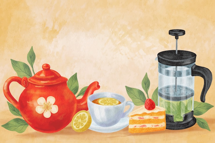 Free Vector watercolor international tea day background