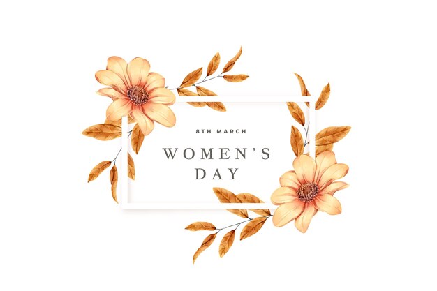 Watercolor international women's day celebration
