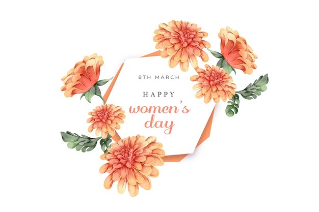 Watercolor international women's day concept