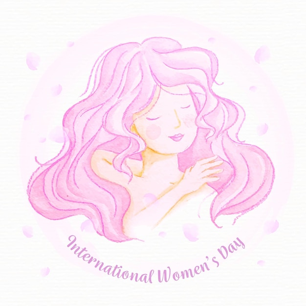 Watercolor international women's day