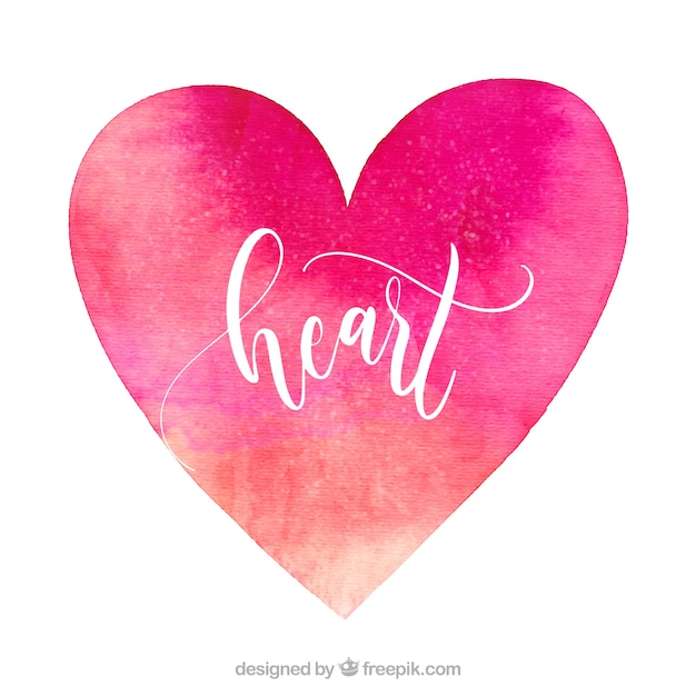 Free vector watercolor isolated heart background