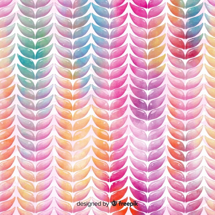 무료 Vector 수채화 니트 패턴 배경