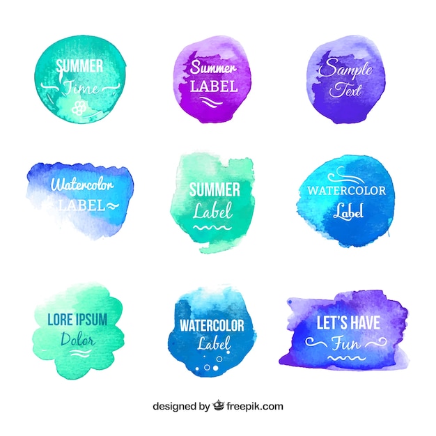 Watercolor labels