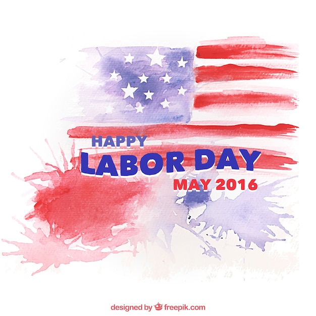 Free vector watercolor labor day background