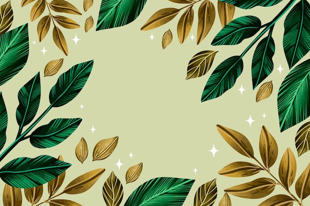 Бесплатное векторное изображение Набор акварельных листьев