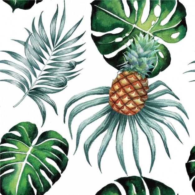 Бесплатное векторное изображение Акварель листья шаблон дизайна