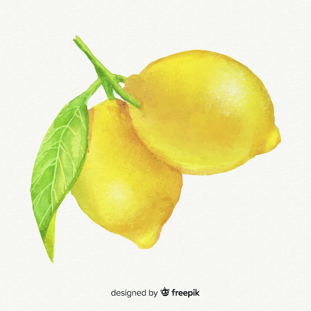 Free vector watercolor lemon background