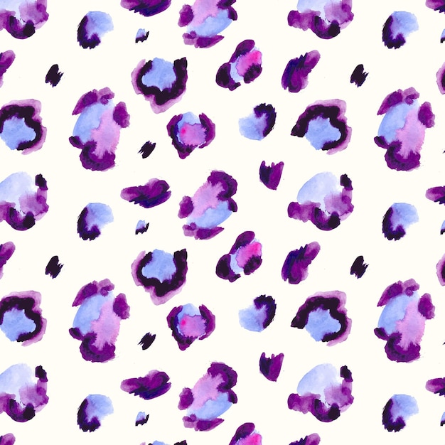 Watercolor leopard print pattern Free Vector