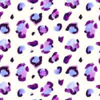 Free vector watercolor leopard print pattern