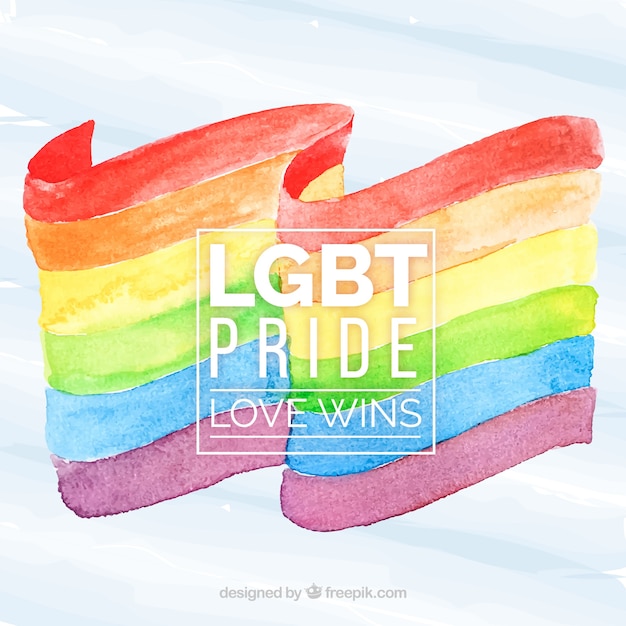 Free vector watercolor lgtb pride background