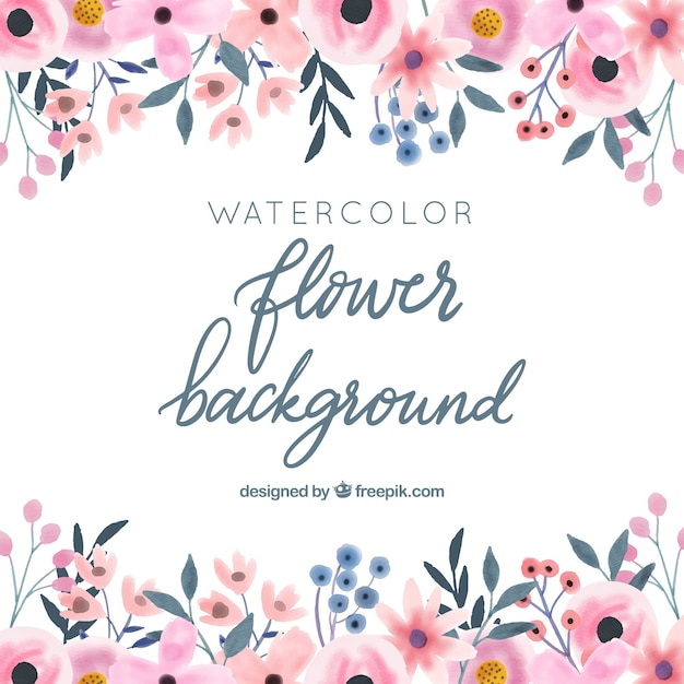 Free vector watercolor lovely floral background