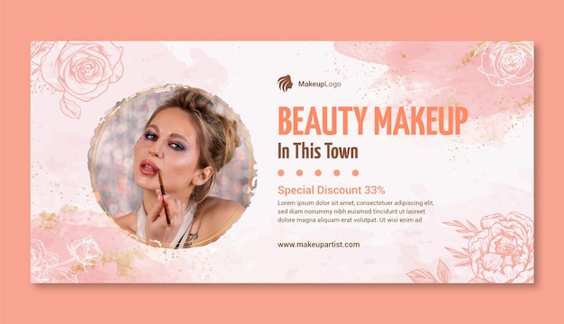 watercolor makeup artist sale background