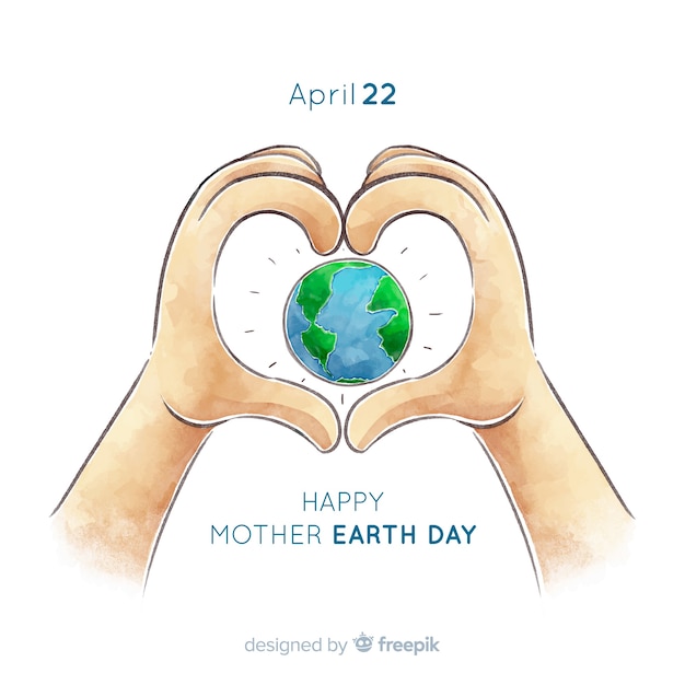 Free vector watercolor mother earth day background