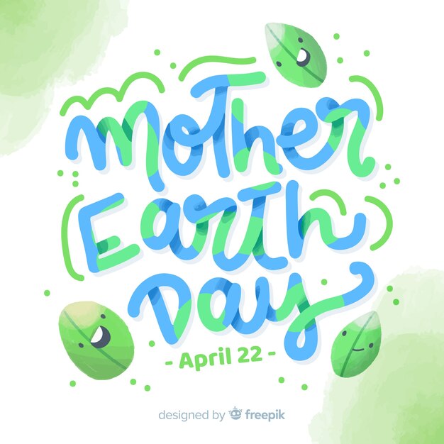 Watercolor mother earth day background