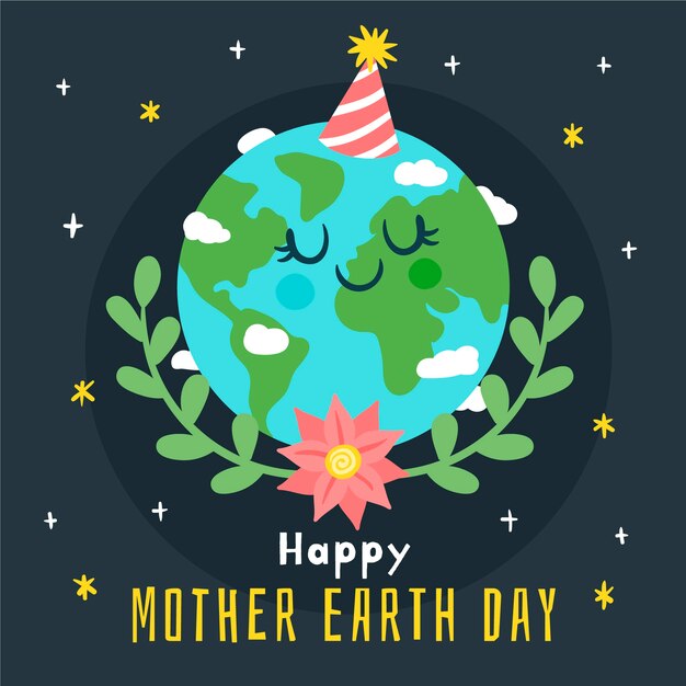 Free vector watercolor mother earth day wallpaper